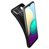 Spigen Galaxy A02 / Galaxy M02 ile Uyumlu Kılıf Rugged Armor Matte Black