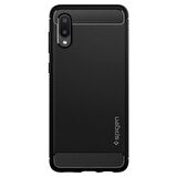 Spigen Galaxy A02 / Galaxy M02 ile Uyumlu Kılıf Rugged Armor Matte Black