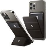 Spigen Apple MagSafe iPhone 14 / iPhone 13 / iPhone 12 Serisi için Smart Fold Cüzdan Gunmetal - AMP02766