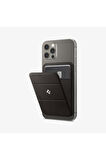 Spigen Apple iPhone 15 / iPhone 14 / iPhone 13 / iPhone 12 Serileri için Smart Fold Manyetik Cüzdan MagSafe Gunmetal Outlet