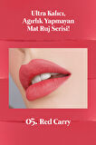 Mat Bitişli ve Uzun Süre Kalıcı Stick Ruj Peripera Ink Mood Matte Stick (05 Red Carry)