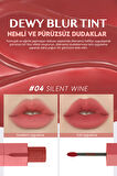 Blur Efekti Veren, Nemlendirici, Hafif Dokulu Tint Clio Dewy Blur Tint (04 Silent Wine)