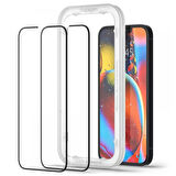 iPhone 14 / iPhone 13 Pro / iPhone 13 Uyumlu Kolay Kurulum Ekran Koruyucu, Spigen Glas.tR Align Master Full Cover Black (2 Adet)