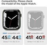 Spigen Apple Watch Seri 8/7/6/5/4/SE/SE 2 (45mm / 44mm) ile Uyumlu Kılıf Liquid Crystal 4 Tarafı Tam Koruma Crystal Clear - ACS04196