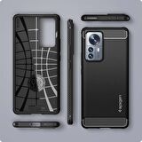 Spigen Xiaomi 12 Pro Kılıf Rugged Armor Matte Black