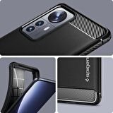 Spigen Xiaomi 12 Pro Kılıf Rugged Armor Matte Black
