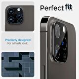 Spigen Apple iPhone 14 Pro / iPhone 14 Pro Max Kamera Lens Cam Ekran Koruyucu Glas.tR Optik (2 Adet) Black - AGL05273