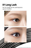 Uzun, Kıvrık Kirpik Etkisi Veren Maskara Peripera Ink Black Cara Choigosim (01 Long Lash Curling)