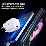 Spigen PowerArc ArcStation 27W Hızlı Şarj Cihazı USB-C PD 3.0 27W / PPS 25W (Samsung Hızlı Şarj Destekli) iPhone / Android Şarj Adaptörü PE2103