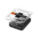 Galaxy Z Flip 5 Cam Ekran Koruyucu Kolay Kurulum, Spigen Glas.tR EZFit (2 Adet)