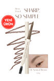 İnce Ve Kalın Çizim Sunan, Fırçalı Kaş Kalemi CLIO Sharp So Simple Brow Pencil (03 Neutral Brown)