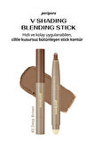 Pratik Uygulanan Çift Taraflı Kontür Stick PERIPERA V Shading Blending Stick (002 Deep Brown)