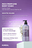 Parfüm Etkili Besleyici ve Nemlendirici Vücut Yıkama Jeli KUNDAL Rich Perfume Body Wash 500ml (White Musk) 