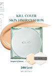 Gün Boyu Kalıcı Mat Cushion Fondöten CLIO Kill Cover Skin Fixer Cushion (24W Sand) SPF50+ PA+++