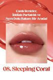 Yoğun Nemlendirme Sunan Vegan Dudak Balmı Peripera Ink Mood Glowy Balm(#8Sleeping Coral)(Night Peri)