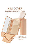 Hafif Yapılı, Pürüzsüz Mat Bitişli Pudra Fondöten  CLIO Kill Cover Powder Foundation (23N Ginger)