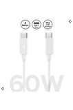 Spigen Essential 2M USB-C to USB-C 60W Kablo ACA08719 Beyaz