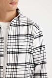 DeFacto Regular Fit Polo Yaka Kareli Flanel Uzun Kollu Gömlek D5835AX24AUER98