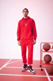 DeFactoFit NBA Chicago Bulls Standart Fit Kapüşonlu Cepli Sweatshirt B3884AX24SPBR244