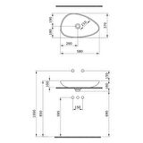 Bocchi Etna Çanak Lavabo 58 cm Parlak Altın 1114-402-0125