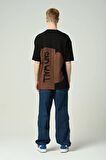 Erkek Baskılı Oversize Kısa Kollu T-Shirt