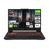 Asus TUF Gaming A15 Ryzen 5-7535HS 16 GB 512 GB SSD RTX4050 15.6'' FHD Windows 11 Pro Taşınabilir Bilgisayar FA507NU-LP157 BT56