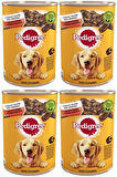 Pedigree Sığır Etli Biftekli Konserve Köpek Maması 400 gr x 4 Adet