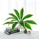 Yapay Çiçek Dracaena Massengena Yaprağı Demeti 12 Yapraklı 40*50cm Dik Duvar Çiçeği Yapay Bitki