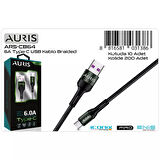 Auris CB64 Type-C 6 Amper Örgülü Kablo