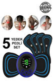 Tüm Vücut Masaj Aleti 1 Cihaz 5 Yedek Ped Tens Masaj Elektronik Kas Çalıştırıcı