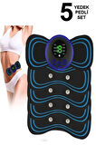 Tüm Vücut Masaj Aleti 1 Cihaz 5 Yedek Ped Tens Masaj Elektronik Kas Çalıştırıcı