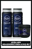 Nivea Men Erkek Nemlendirici El Ve Vücut Kremi Deep Impact 400ml Ve Duş Jeli Deep Dimension 500ml X2 Adet