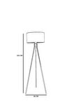 FISCO TRİPOD SİYAH LAMBADER SİLİNDİR HASIR RATTAN ABAJURLU