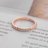 925 Ayar Gümüş Ayarlanabilir Yüzük Rose