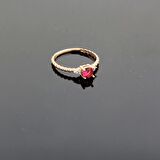 925 Ayar Gümüş Modern Zirkon Taşlı Kadın Yüzük - Rose Gold