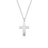 925 Ayar Gümüş Haç Sembollü Küçük Boy Erkek Kolye