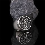 925 Ayar Gümüş Hayat Ağacı İşlemeli Yüzük