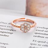 925 Ayar Gümüş Ayarlanabilir Yüzük Rose