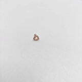 925 Ayar Kalp Motifli Taşlı Minimal Tragus Piercing