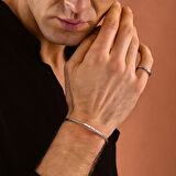 925 Ayar Gümüş Always In My Heart Unısex Kelepçe Bileklik