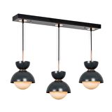 TT007-3S ANT TT Aydınlatma Mat Antasit 3 lü Sıralı Lüks Avize