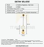 TT014-1 ESK TT Aydınlatma Eskitme Kaplama Bal Camlı Tekli Avize