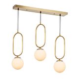 TT016-3S ESK TT Aydınlatma Eskitme Kaplama Beyaz Camlı 3 lü Sıralı Avize