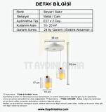 TT206-2-BY TT Aydınlatma Beyaz - Bakır 2 li Avize