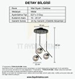 TT019-3Y-SY-ESK TT Aydınlatma Eskitme 3 lü Dirsek Kol Yuvarlak Avize