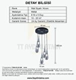 TT023-5Y-SY-KR TT Aydınlatma Krom 5 li Damla Modeli Avize