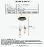 TT023-2Y-SY-ESK TT Aydınlatma Eskitme 2 li Damla Modeli Yuvarlak Avize
