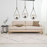 TT024-3S-SY-ESK TT Aydınlatma Mat Siyah-Eskitme 3 lü Sıralı Avize