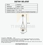 TT024-1-ESK TT Aydınlatma Eskitme Tekli Avize