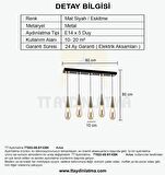 TT023-5S-SY-ESK TT Aydınlatma Eskitme 5 li Damla Modeli Sıralı Avize